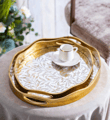  Myra 2'li Gold Cam Tepsi 43.5/37.5 cm