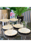 12 Parça 6 Kişilik Modern Gold Daisy Çay Takımı