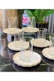 12 Parça 6 Kişilik Modern Gold Daisy Çay Takımı