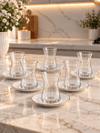 12 Parça 6 Kişilik Monvera Silver Çay Seti