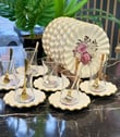 18 Parça Fold Rose Pasta Çay Saati Seti Gold