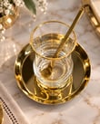 18 Parça Maison Doré Gold İşlemeli Aynalı Çay Takımı