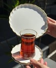 18 Parça Modern Daisy Pasta Çay Saati Seti