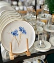 18 Parça Modern Fiore Blu Pasta Çay Saati Seti