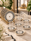 18 Parça Modern Piano Black Bird Pasta Çay Saati Seti