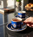 2 Kişilik Bird Blue Kahve Fincanı