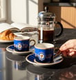 2 Kişilik Bird Blue Kahve Fincanı