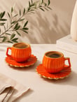 2 Kişilik Daisy Double Kahve Fincanı - Turuncu