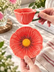 2 Kişilik Petal Orange Kahve Fincanı Seti