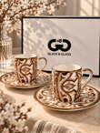 2 Kişilik Porselen Caffe Fiorentino Kahve Fincanı Takımı