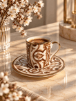 2 Kişilik Porselen Caffe Fiorentino Kahve Fincanı Takımı