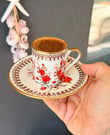 2 Kişilik Porselen Nostalji Kahve Fincanı Takımı
