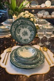 24 Parça 6 Kişilik Porselen Yemek takımı Velour Green