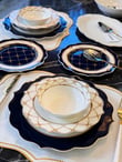 24 Parça 6 Kişilik Porselen Yemek Takımı Blue Atina