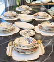 24 Parça Modern Flore Bird Yemek Takımı