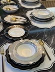 24 Parça Porselen Black Royal Porselen Yemek Takımı