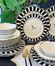 24 Parça Porselen Piyano Black Yemek Takımı