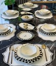 24 Parça Porselen Piyano Black Yemek Takımı