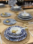 24 Parça Porselen Yemek Takımı Lacivert