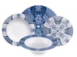 24 Parça Porselen Yemek Takımı Valery Blue White