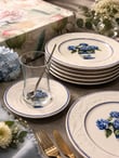 24 Parça Vintage Hydrangea Pasta Çay Takımı Seti 
