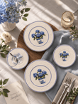 24 Parça Vintage Hydrangea Pasta Çay Takımı Seti 