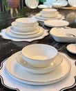 27 Parça Modern Gümüş Milenyum Yemek Takımı