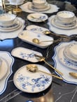27 Parça Modern Mavi Kuş Yemek Takımı