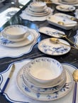 27 Parça Modern Mavi Kuş Yemek Takımı