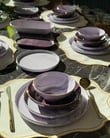27 Parça Modern Mermer Mürdüm Yemek Takımı