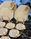 28 Parça Dolmabahçe Premium Altın Yaldızlı 6 Kişilik Pasta Çay Servis İkram Takımı