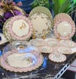 28 Parça Solid Roses Gold Yaldızlı 6 Kişilik Pasta Çay Servis İkram Takımı