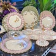 28 Parça Solid Roses Gold Yaldızlı 6 Kişilik Pasta Çay Servis İkram Takımı