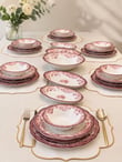 29 Parça 6 Kişilik Porselen Yemek Takımı Velour Maroon