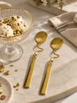 2'li Gold Kıvrımlı Tatlı & Dondurma Kaşığı