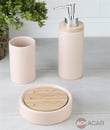3 Parça Bambulu Banyo Seti