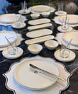 32 Parça Modern Krem Kahvaltı Takımı Platin