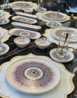 32 Parça Modern Purple Altın Yaldızlı  Kahvaltı Takımı