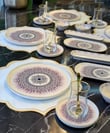 32 Parça Modern Purple Altın Yaldızlı  Kahvaltı Takımı