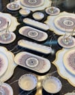 32 Parça Modern Purple Altın Yaldızlı  Kahvaltı Takımı