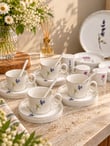 4 Kişilik Porselen Lavander Kahvaltı Takımı