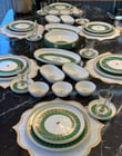 43 Parça Modern Green Bird Kahvaltı Takımı Gold