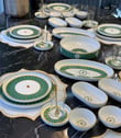 43 Parça Modern Green Bird Kahvaltı Takımı Gold