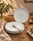 4lü Porselen Dali Sade Pasta Tabağı