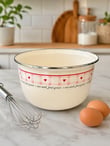 5 Litre Cutie Emaye Karıştırma Kasesi Salata Kabı Kalp Desenli