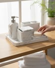 5 Parça Lüx Laduree Lunera Beyaz Silver Tepsili Banyo Seti