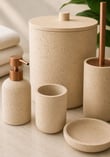 5 Parça Lüx Laduree Maris Bej Banyo Seti