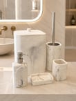 5 Parça Lüx Laduree Stonea Beyaz Silver Banyo Seti
