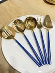 5 Parça Sos Kepçe Servis Takımı Mavi Gold