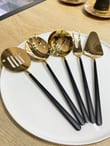 5 Parça Sos Kepçe Servis Takımı Siyah Gold